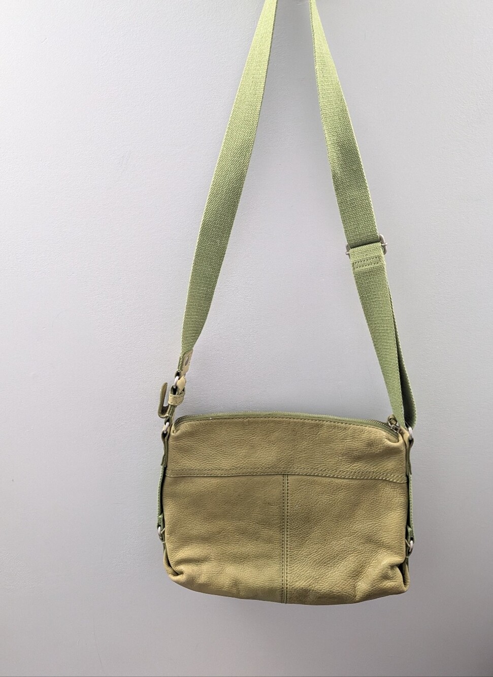 Fossil green leather purse